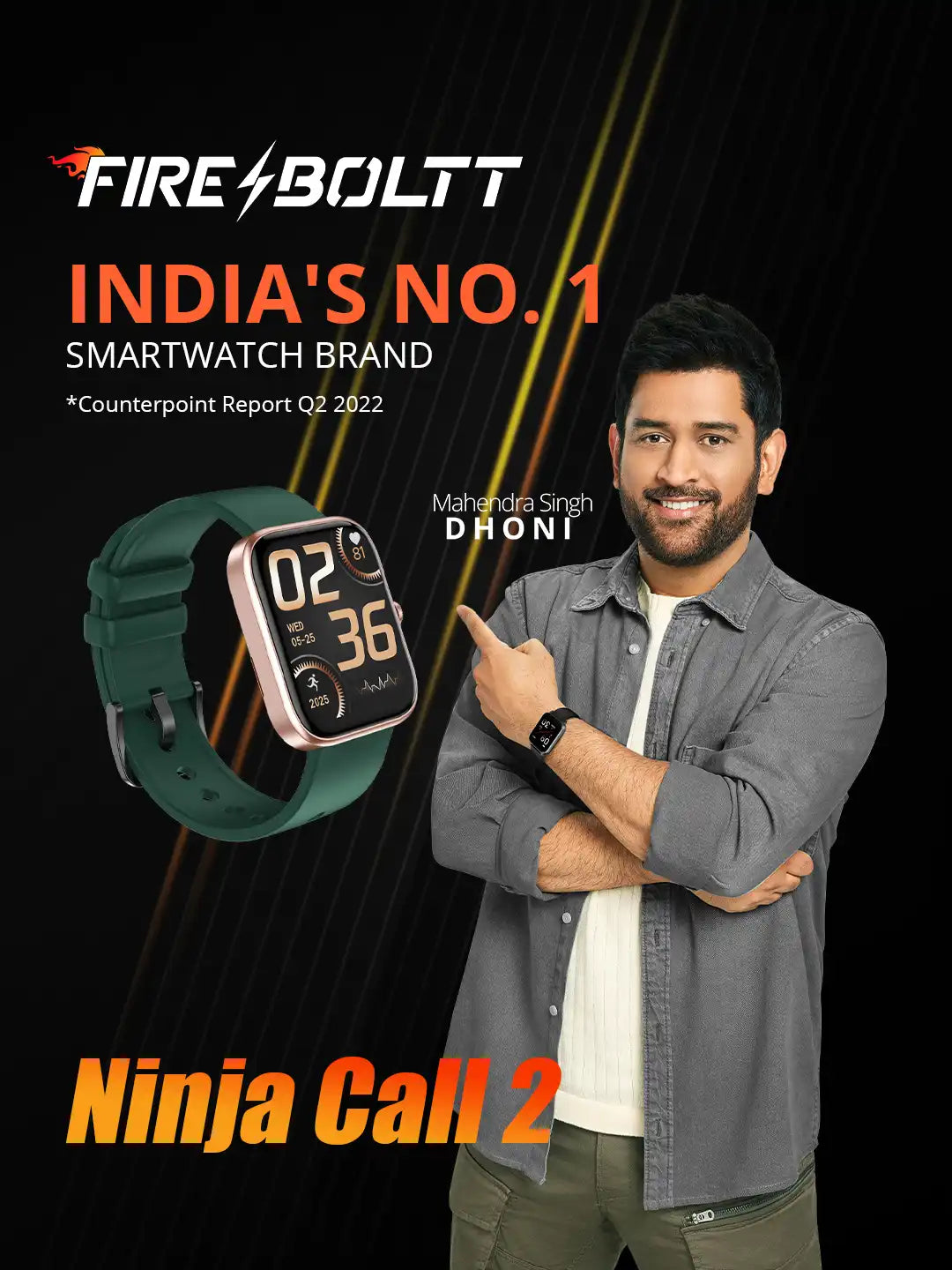 Fire-Boltt Ninja Call 2 Bluetooth calling smartwatch -Brand New